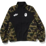 1st Camo Green Stand Collar Track Jacket