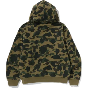 1st Camo Heavy Wash Cropped Fit ZIP Green Hoodie 3