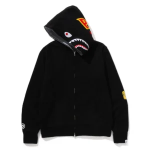 2nd Shark Full ZIP Black Hoodie 3