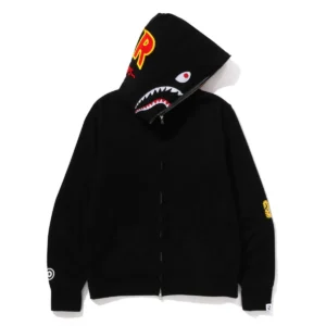 2nd Shark Full ZIP Black Hoodie
