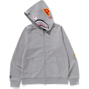 2nd Shark Full ZIP Gray Hoodie 3