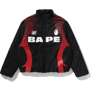 ABA Frame Monogram Jacquard Multi Logo Padded Black Jacket