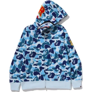ABC Camo 2nd Shark Full ZIP Blue Hoodie