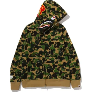 ABC Camo 2nd Shark Full ZIP Green Hoodie