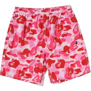 ABC Camo Ape Head One Point Beach Pink Shorts