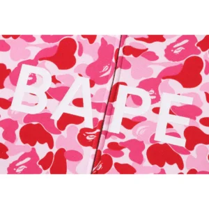 ABC Camo Bape Full ZIP Pink Hoodie 1