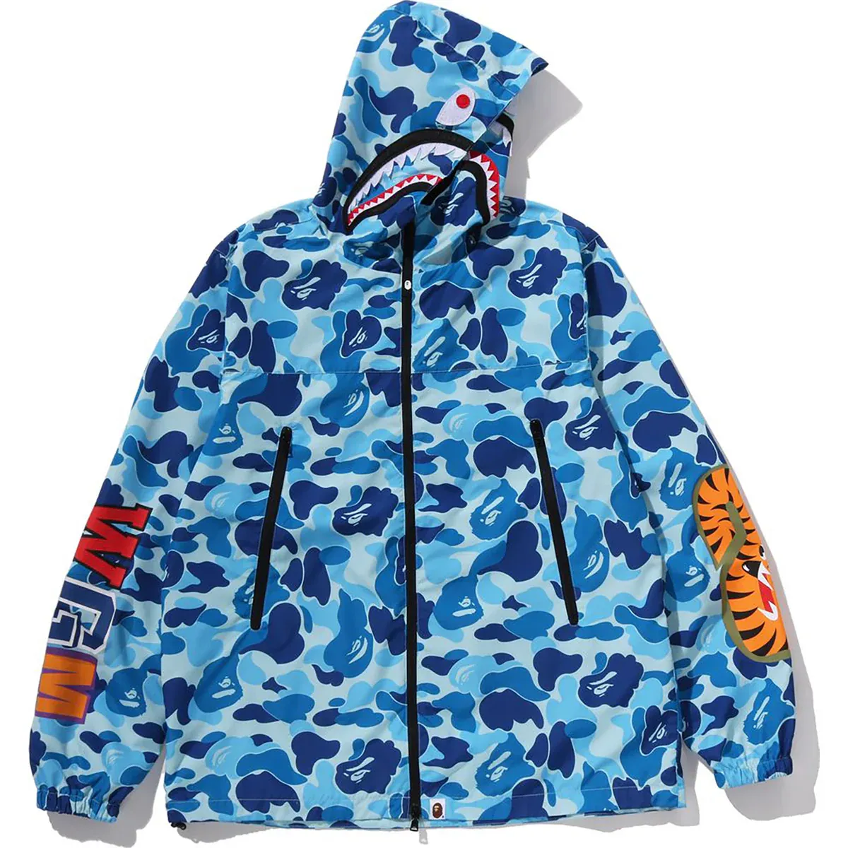 ABC Camo Blue Shark Hoodie Jacket