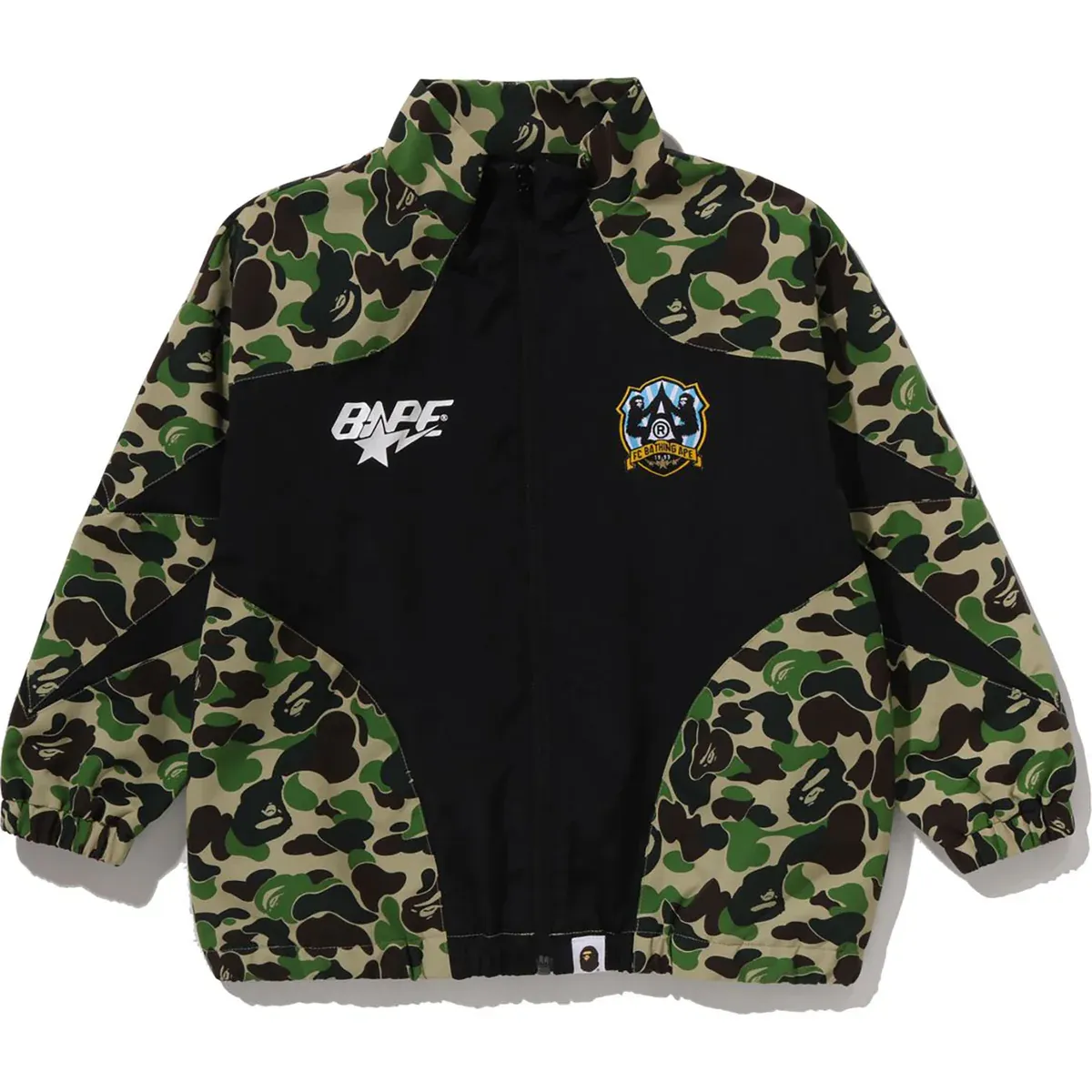 ABC Camo Embroidery Patch Loose Fit Green Kids Jacket