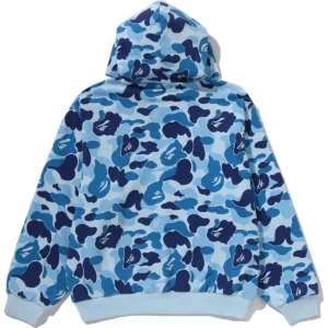 ABC Camo Heavy Wash Cropped Fit ZIP Blue Hoodie 2