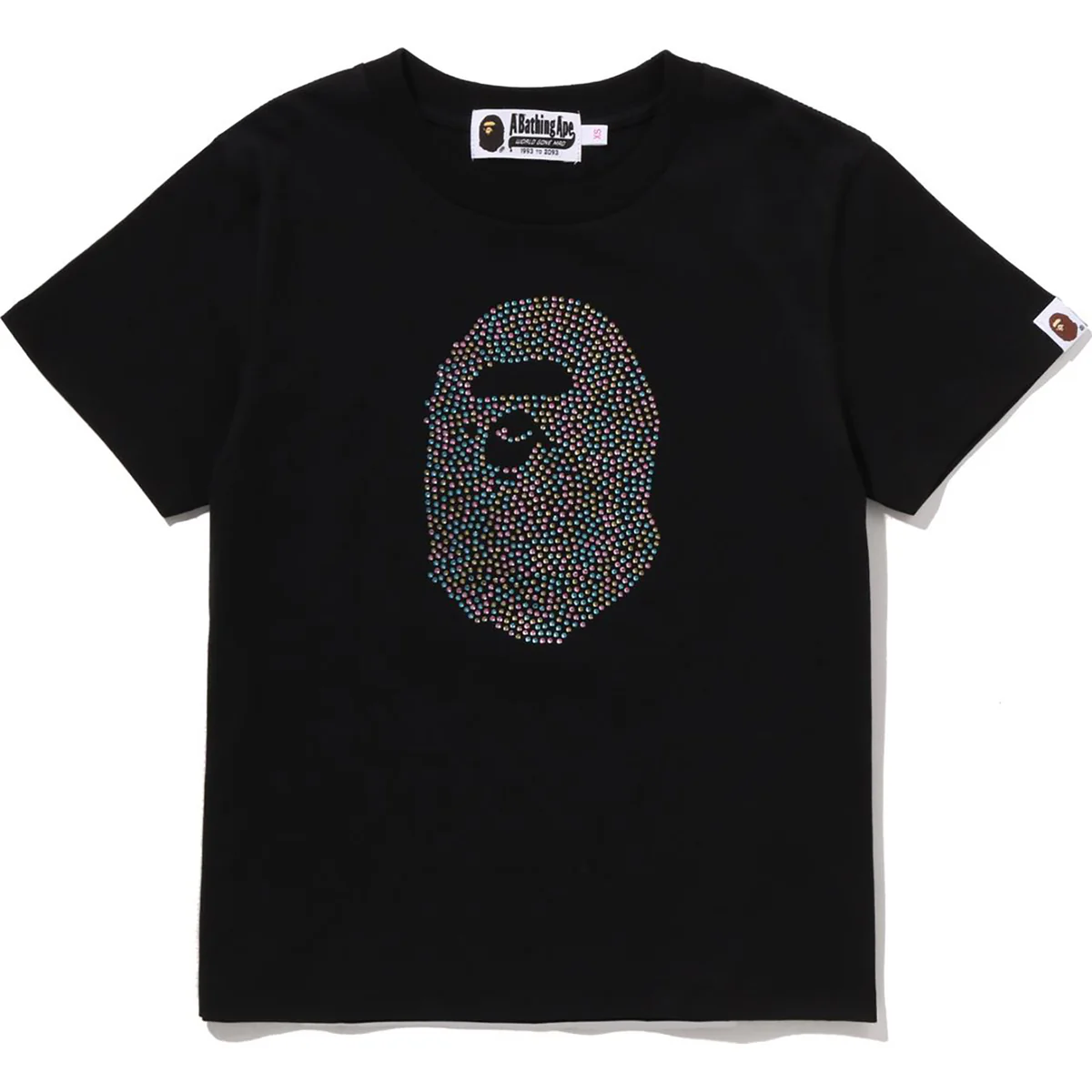 Ape Head Crystal Stone Mini Black Tee