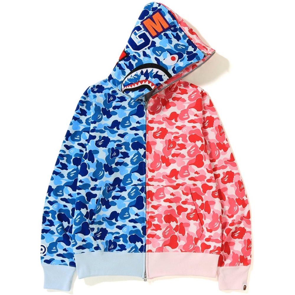 bape-abc-separate-shark-full-zip-hoodie-pink-blue bape-abc-separate-shark-full-zip-hoodie-pink-blue