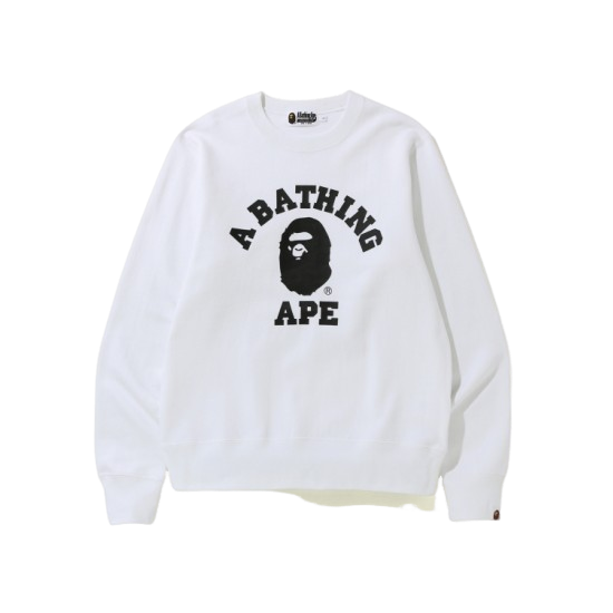 bape-college-sweater-white bape-college-sweater-white