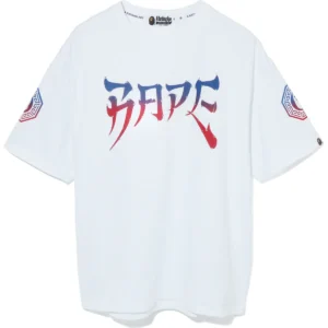 Bape Graphic Oversized White Tee