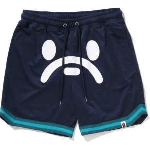 Bape X Just Don Milo Relaxed Fit Basketball Navy Shorts
