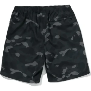 Color Camo Ape Head One Point Beach Black Shorts 3