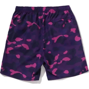 Color Camo Ape Head One Point Beach Purple Shorts 3