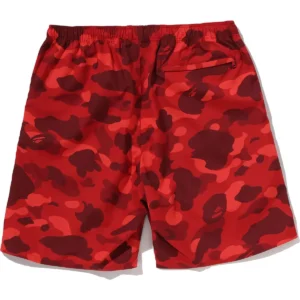 Color Camo Ape Head One Point Beach Red Shorts 3