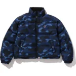 Color Camo Reversible Down Navy Jacket