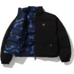 Color Camo Reversible Down Navy Jacket 2