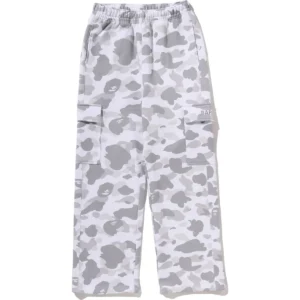Color Camo Straight White Sweat Pants