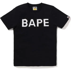 Crystal Stone Bape Logo Black Tee 1