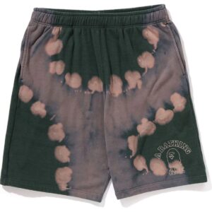Hand Dye Relaxed Fit Green Sweat Shorts