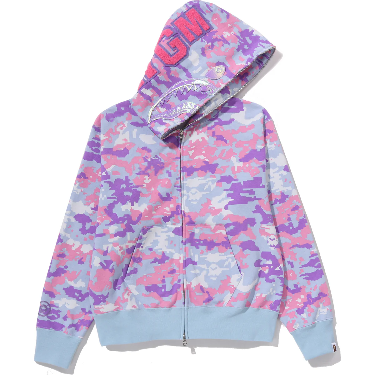 Multi Pixel Camo Shark Full ZIP Multi Hoodie