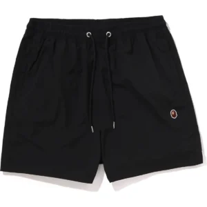 One Point Relaxed Fit Water Black Shorts