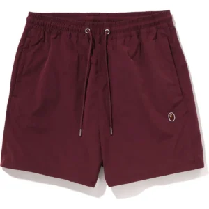 One Point Relaxed Fit Water Burgundy Shorts