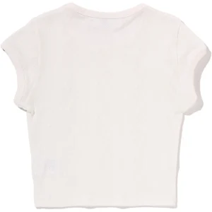 Sta Pattern Jacquard Ape Head One Point Cropped Ivory Tee 3