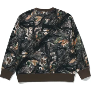 Tree Edge Camo College Relaxed Fit Brown Crewneck 2
