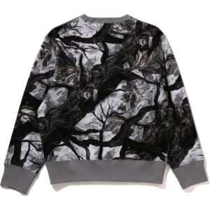 Tree Edge Camo Crewneck White Sweatshirt 2
