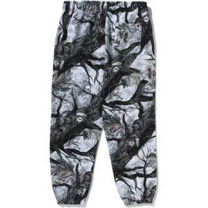 Tree Edge Camo Relaxed Fit White Sweat Pant 3