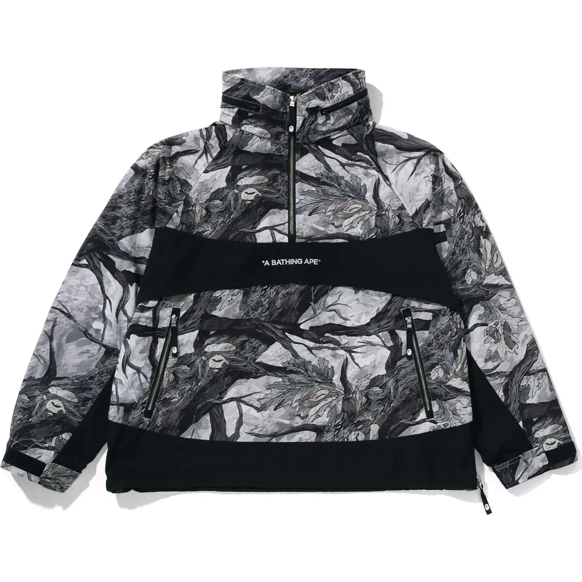 Tree Edge White Camo Anorak Jacket